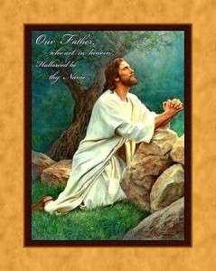Lords Prayer Jesus Religious Quilt Wallhanging Panel Fabric Our 