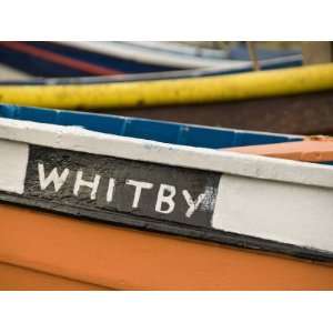  Close Up of a Colourful Fishing Boat in Whitby, Yorkshire 