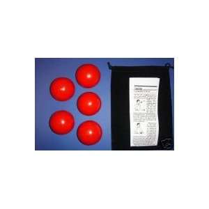  Set of 5 Juggling Balls, Instructions and Velvet Bag 