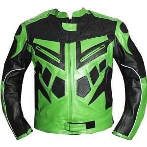  MOTORCYCLE SPEED RACING ARMOR LEATHER JACKET 38 Green Automotive