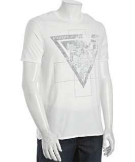 MNRKY white cotton geometric collage graphic t shirt