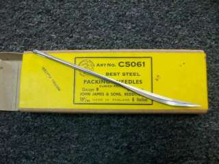 NEW from OLD STOCK 6 INCH LONG CURVED PACKING NEEDLES  