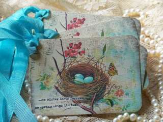   Cards by Tattered Treasures Springtime Bird Egg Nest Tags  