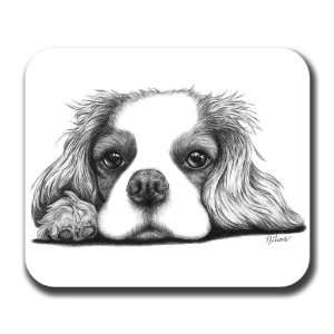 Cavalier King Charles Spaniel on Paw Dog Art Mouse Pad 