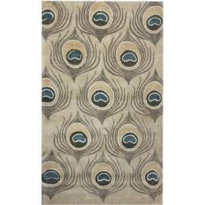  NEW Hand Tufted Wool Carpet BIG Area Rug 8x10 Beige Eye 