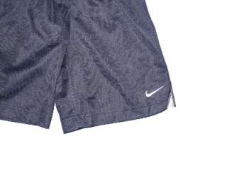 Little Boys Nike Silk Shorts Size 6 & 7 Navy with Gray  