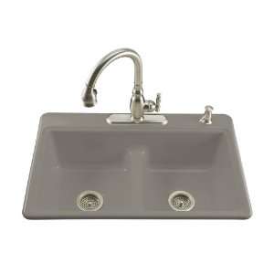 Kohler K 5838 3 K4 Deerfield Smart Divide Self Rimming Kitchen Sink 