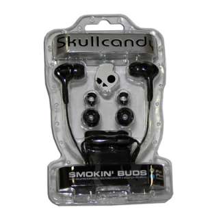 Skullcandy Smokin Buds Black Rubberized Headphones High Quality Cool 