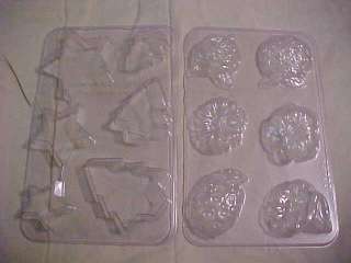 LOT CANDLE SOAP MOLDS STARS FLOWERS XMAS HALLOWEEN  