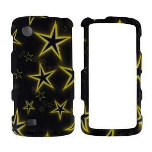   Hard Crystal Snap on Case for LG VX8575 Chocolate Touch   Yellow Star