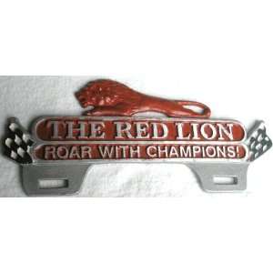    Red Lion Roar With Champions License Plate Topper 