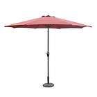 10 ft Terracotta Red Aluminum Patio Umbrella with Crank