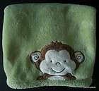Green Tiddliwinks Monkey Plush Baby Blanket Boa Boy Girl Unisex
