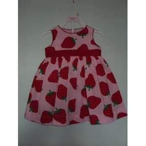  Carters Girls 2 piece Strawberry Cotton Dress Set 9 