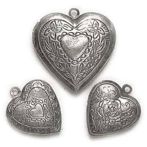  Blue Moon Lost & Found Metal Charms Heart Lockets