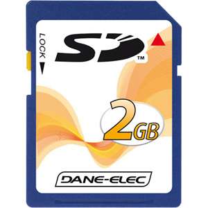 2GB SD Card For Nikon Canon PAnasonic Digital Cameras DANE ELEC  