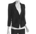 Smythe charcoal wool structured moto blazer  