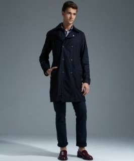 Trovata black washed cotton woven Bullit trench   