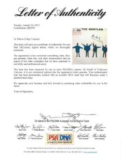 PAUL MCCARTNEY THE BEATLES HELP SIGNED ALBUM COVER W/ VINYL PSA/DNA 