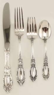 4pc Sterling Silver Place Setting King Richard Towle  