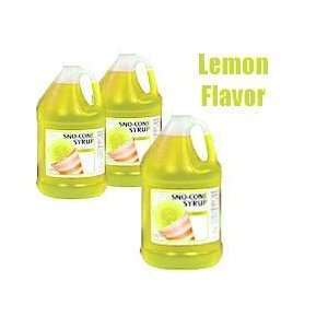 Lemon Snow Cone Syrup (1 Gallon) 6406  Grocery & Gourmet 