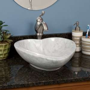  Heart Vessel Sink   Italian Carrara Marble