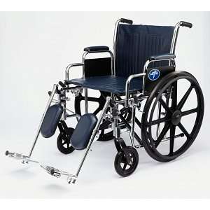 Medline MDS806750 Wheelchair, Excel. 20 W, RDLA, ELR 1/EA