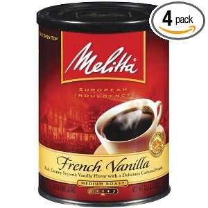 Melitta French Vanilla Medium Roast Ground Coffee, 11.5 Ounce Cans 