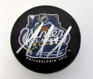 Matt Read Philadelphia Flyers Autographed 2012 Winter Classic Puck JSA 