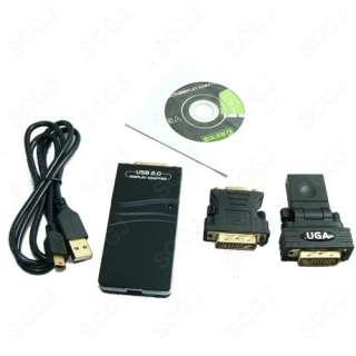 Video S Video Hot USB 2.0 to DVI VGA HDMI Display Adapter Audio 