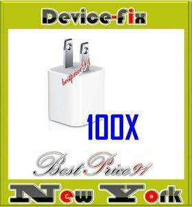 100x Brand New USB Wall Charger Adapter iPhone 3g 3gs 4g 4s iPod,Nano 
