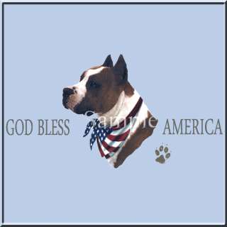 Bless America US Pit Bull Terrier T Shirt S 2X,3X,4X,5X  