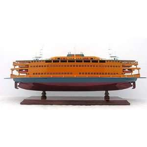   Staten Island Car Ferry Boat Wood Scale Model Ship 24