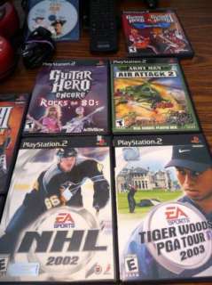 SONY DVD PlayStation 2 CONSOLE + GUITAR HERO + 9 GAMES + 1 MOVIE 