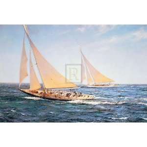  Greatest Race by Montague Dawson. Size 28 inches width by 