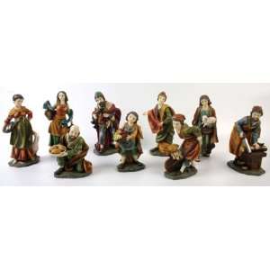  Nativity Scene Villager Figurines   11 Piece Set   10 