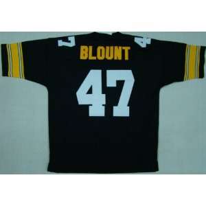  NFL Jerseys #47 Mel Blount BLACK THROWBACK Authentic Football Jersey 