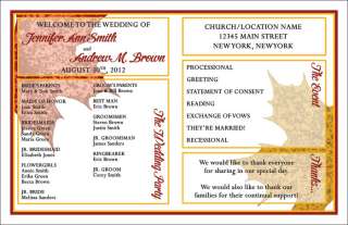 50 Custom Wedding Ceremony Programs   Personalized   Many Designs   U 