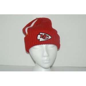 com NFL Licensed Kansas City Chiefs On Field Ribbed Cuffed Beanie Hat 
