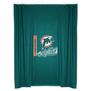 Miami Dolphins Bathroom Shower Curtain 