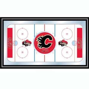  NHL Calgary Flames Framed Hockey Rink Mirror Electronics