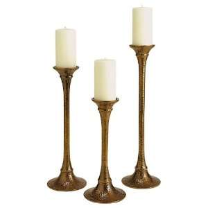  3 Remy Pillar Candle Holders   Set of 2