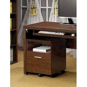 Style Matching Mobile File Cabinet Cart With Casters In Dark Oak 