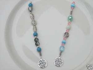 REAR VIEW MIRROR PENTACLE CHARM MALE OR FEMALE WICCA  
