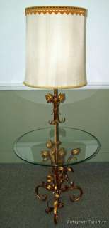 5808 Fabulous HOLLYWOOD REGENCY Gilt Tole Floor Lamp  