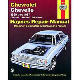 Repair Manual PAPER NEW Chevrolet El Camino PART CAR  
