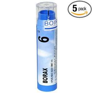 Boiron Homeopathic Medicine Borax, 6C Pellets, 80 Count Tubes (Pack of 