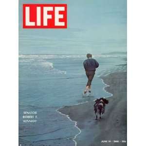  Senator Bobby Kennedy Jogging on Oregon Beach with Dog by 