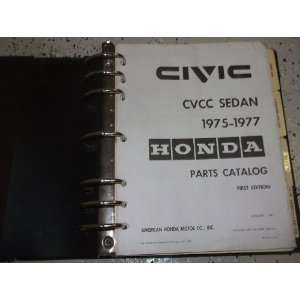   1977 Honda Civic CVCC Sedan Parts Catalog Service Shop Repair Manual