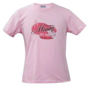  Miami Hurricanes Pink Ladies Dreamy Passport T shirt 